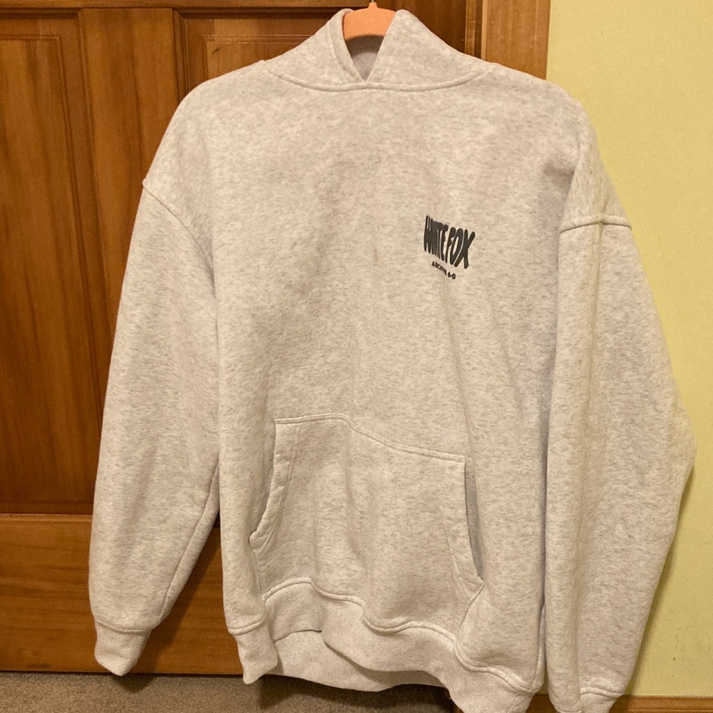 White Fox Light Gray Hoodie